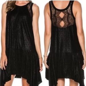 EUC Free People Make it Count Swing Dress Black Dot Size Small